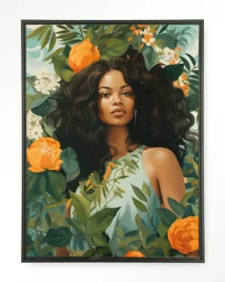 Wandkleed Rosita in maat en frame naar keuze