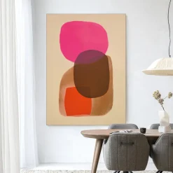 Wandkleed Rosy Echo in maat en frame naar keuze