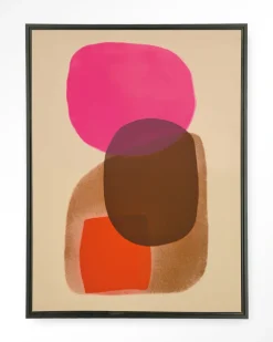 Wandkleed Rosy Echo in maat en frame naar keuze