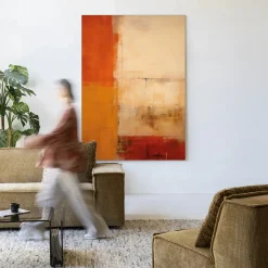 Wandkleed Rusty Abstract in maat en frame naar keuze