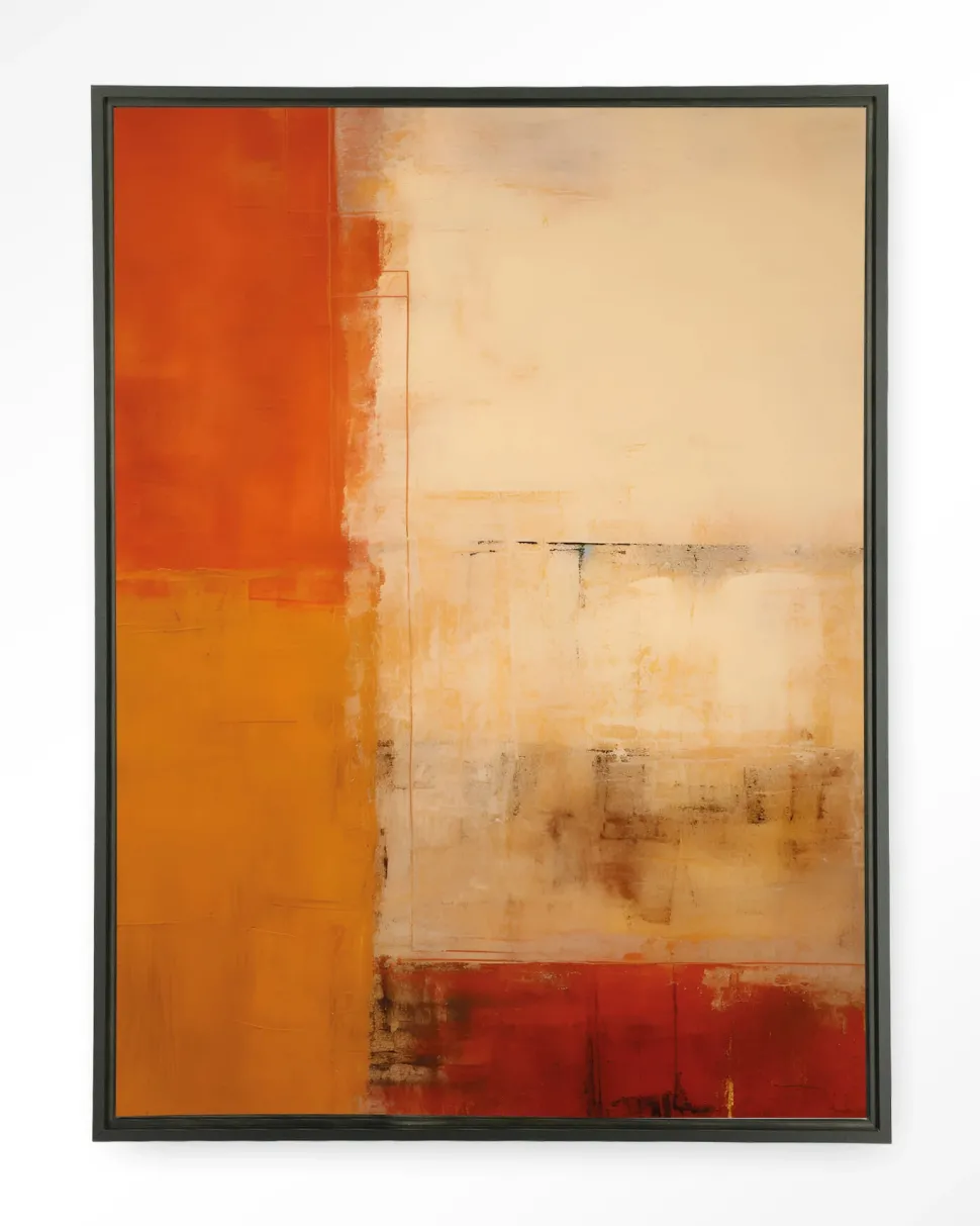 Wandkleed Rusty Abstract in maat en frame naar keuze