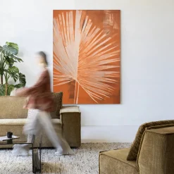 Wandkleed Rusty Palm in maat en frame naar keuze