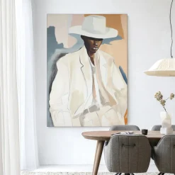 Wandkleed Saloon Sam in maat en frame naar keuze