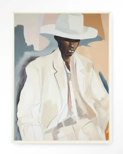 Wandkleed Saloon Sam in maat en frame naar keuze