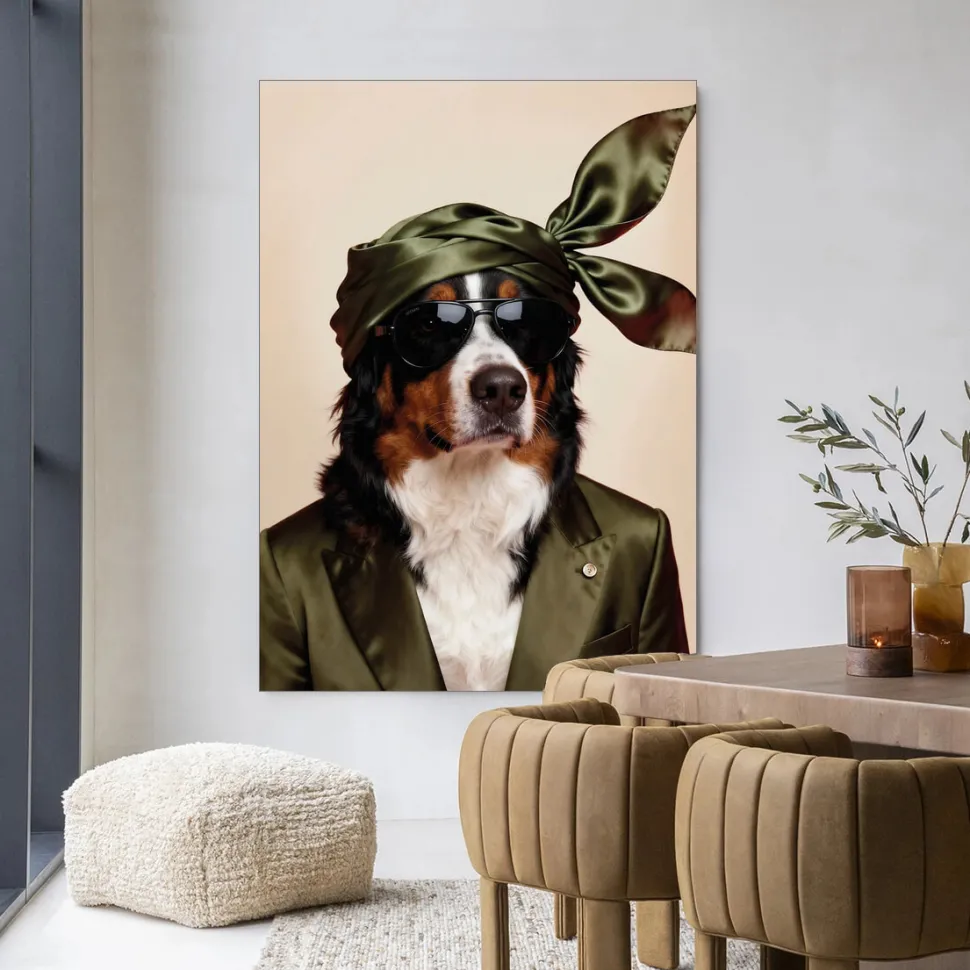 Wandkleed Sam in maat en frame naar keuze