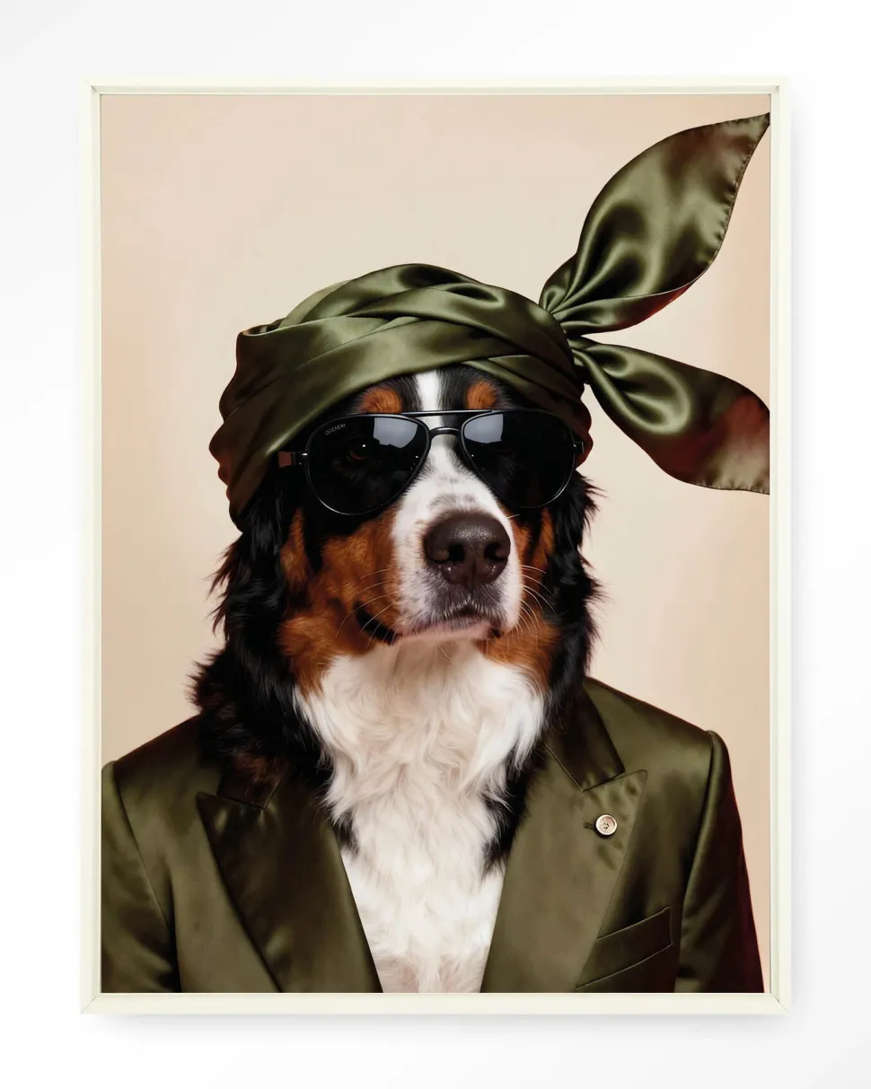 Wandkleed Sam in maat en frame naar keuze