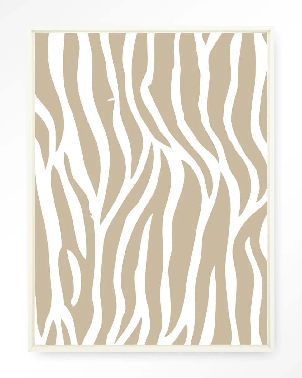 Wandkleed Savanna Beige in maat en frame naar keuze