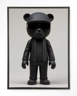 Wandkleed Security Bear in maat en frame naar keuze