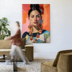 Wandkleed Senorita in maat en frame naar keuze