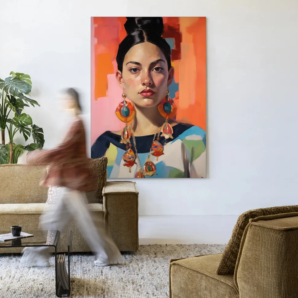 Wandkleed Senorita in maat en frame naar keuze