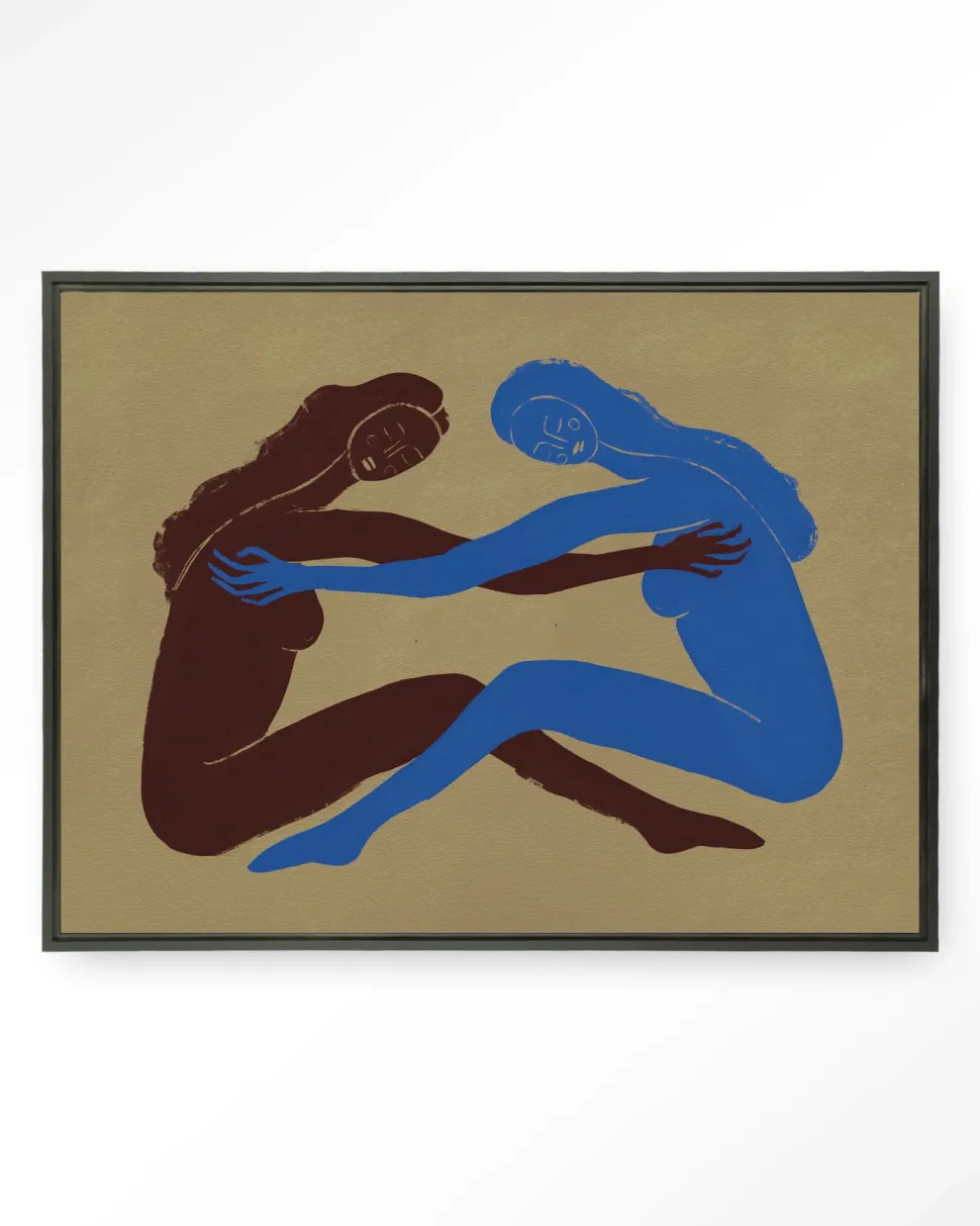 Wandkleed Serene Embrace in maat en frame naar keuze