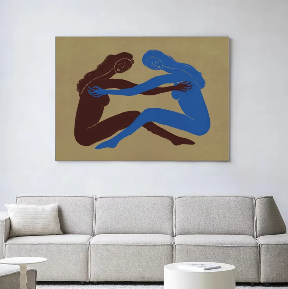 Wandkleed Serene Embrace in maat en frame naar keuze