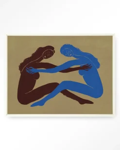 Wandkleed Serene Embrace in maat en frame naar keuze
