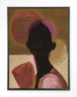 Wandkleed Silhouette Lady 2 in maat en frame naar keuze
