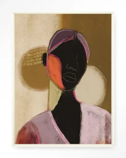 Wandkleed Silhouette Lady 1 in maat en frame naar keuze