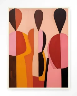 Wandkleed Silhouettes in maat en frame naar keuze