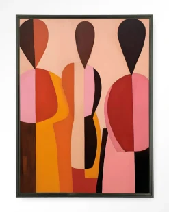 Wandkleed Silhouettes in maat en frame naar keuze