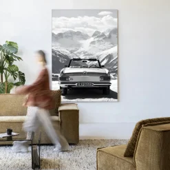 Wandkleed Ski Resort in maat en frame naar keuze