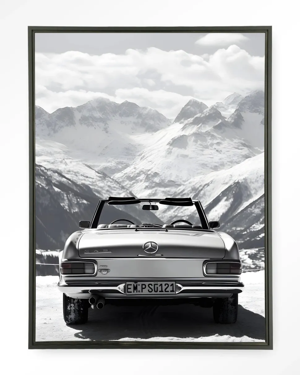 Wandkleed Ski Resort in maat en frame naar keuze