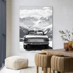 Wandkleed Ski Resort in maat en frame naar keuze