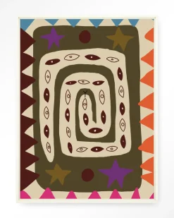 Wandkleed Snake Eye in maat en frame naar keuze