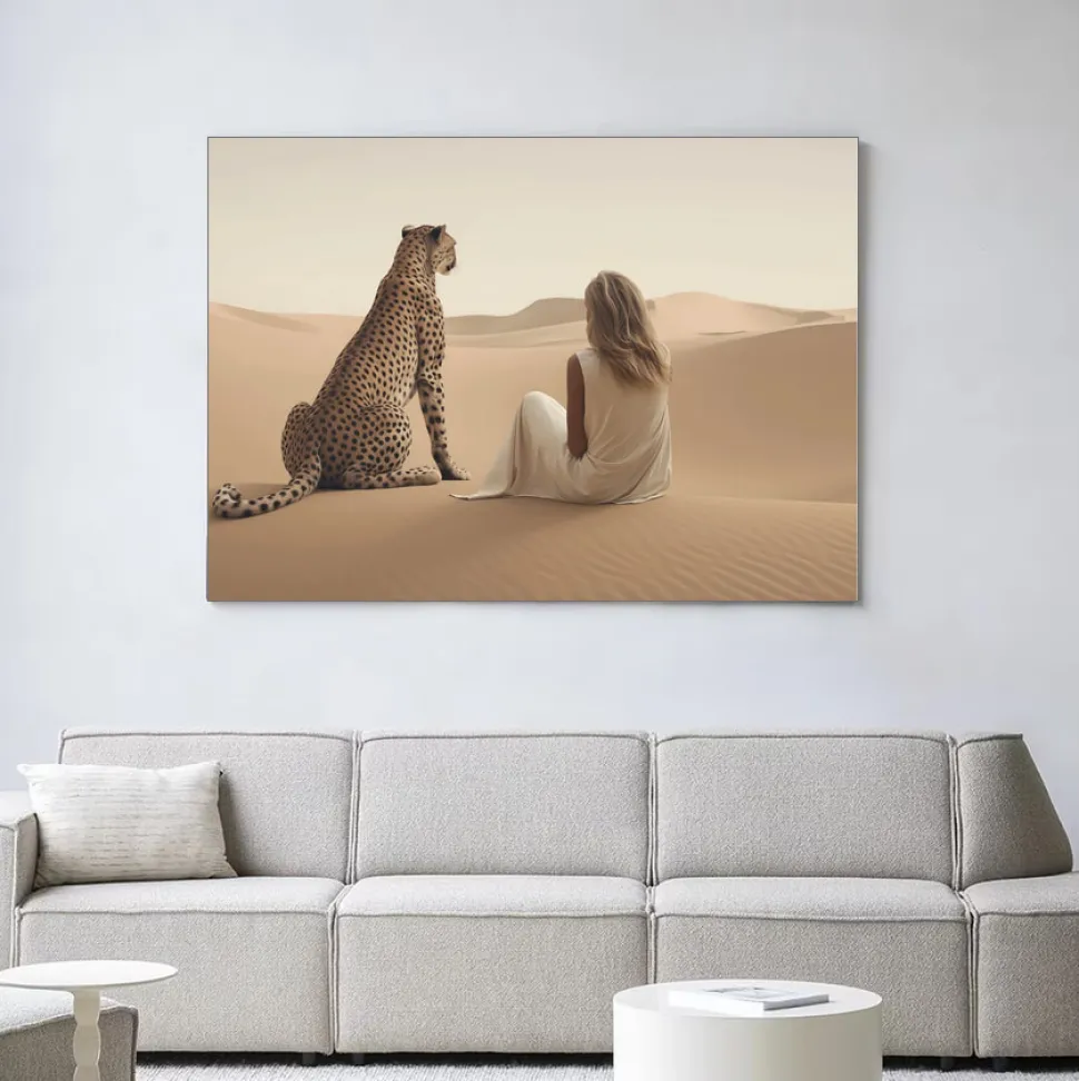 Wandkleed Spirit Animal in maat en frame naar keuze