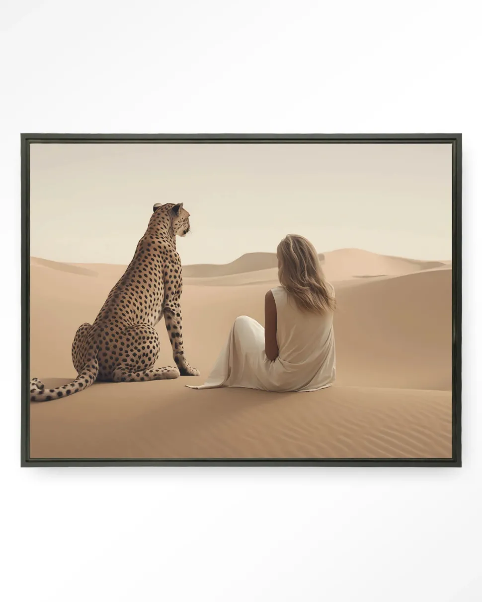 Wandkleed Spirit Animal in maat en frame naar keuze