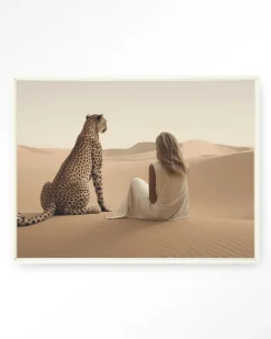 Wandkleed Spirit Animal in maat en frame naar keuze