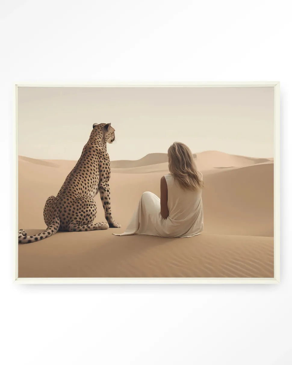 Wandkleed Spirit Animal in maat en frame naar keuze