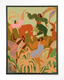 Wandkleed Spring Frolic in maat en frame naar keuze