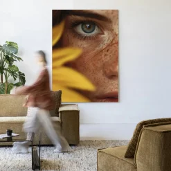 Wandkleed Sunflower in maat en frame naar keuze