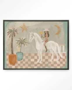 Wandkleed Sunflower Rider in maat en frame naar keuze