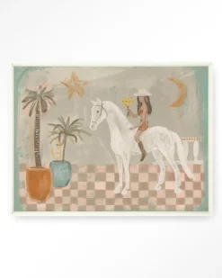 Wandkleed Sunflower Rider in maat en frame naar keuze