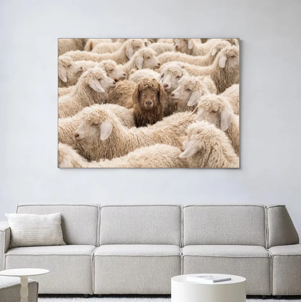 Wandkleed The Herd in maat en frame naar keuze