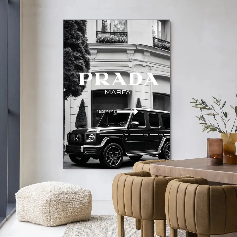 Wandkleed This Way in maat en frame naar keuze