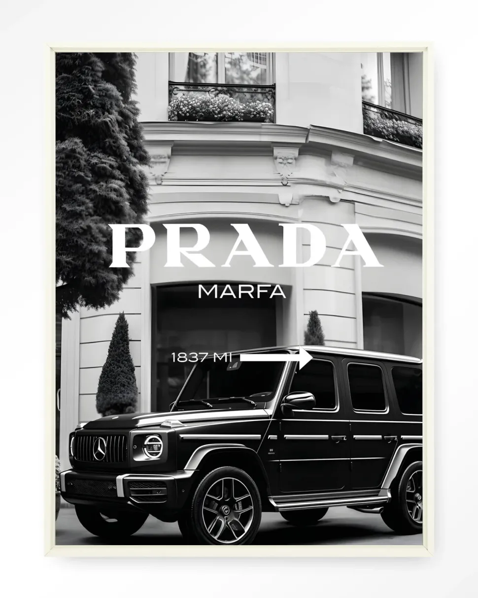 Wandkleed This Way in maat en frame naar keuze