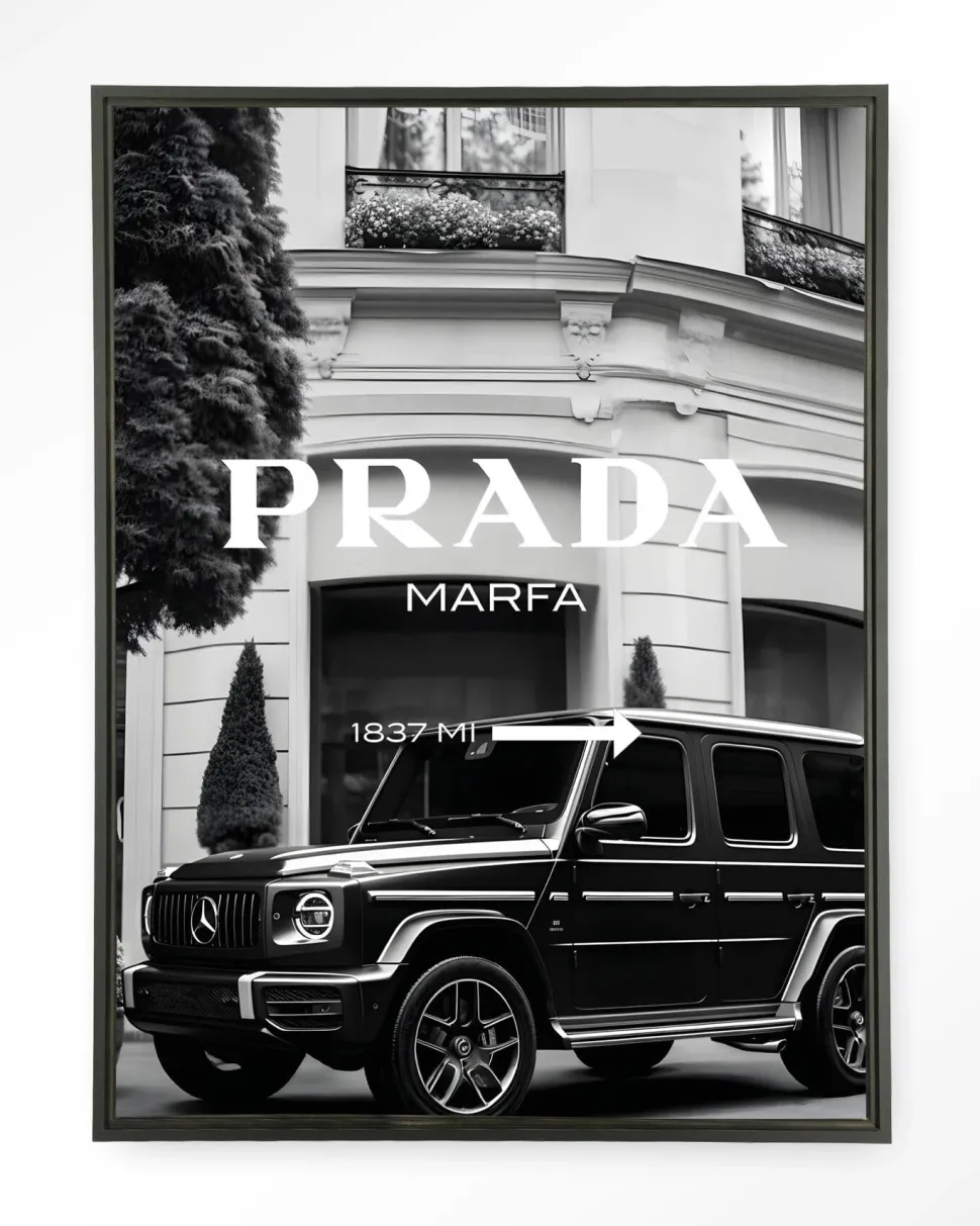 Wandkleed This Way in maat en frame naar keuze