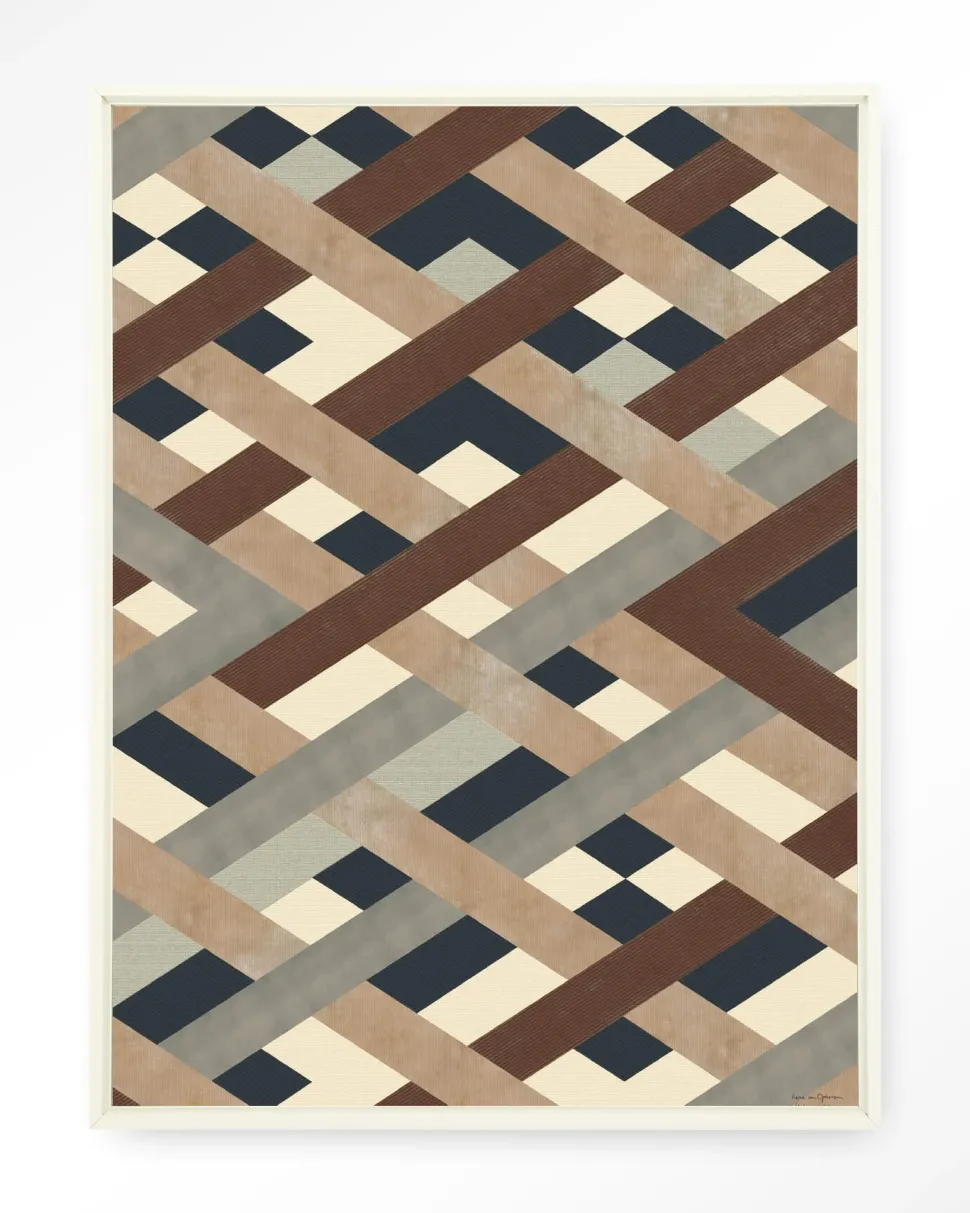 Wandkleed Timber in maat en frame naar keuze