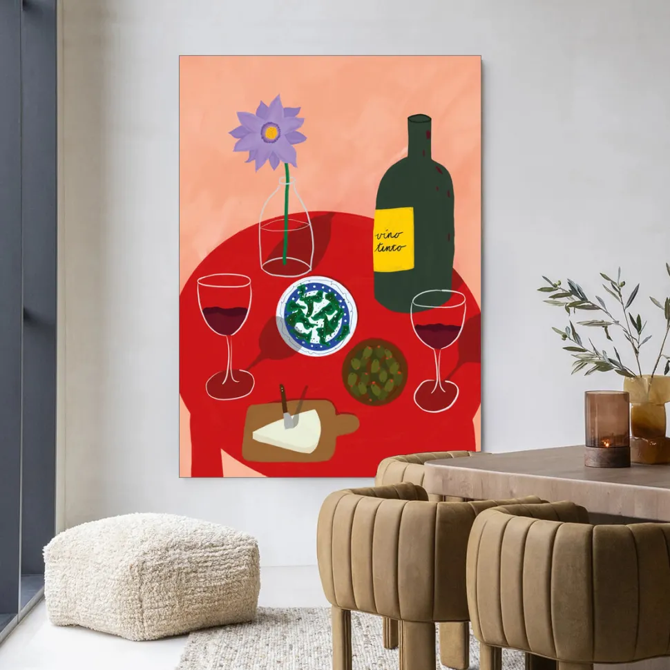 Wandkleed Tinto Evening in maat en frame naar keuze