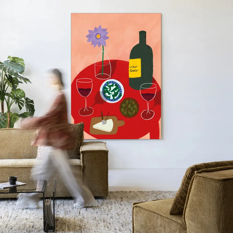 Wandkleed Tinto Evening in maat en frame naar keuze
