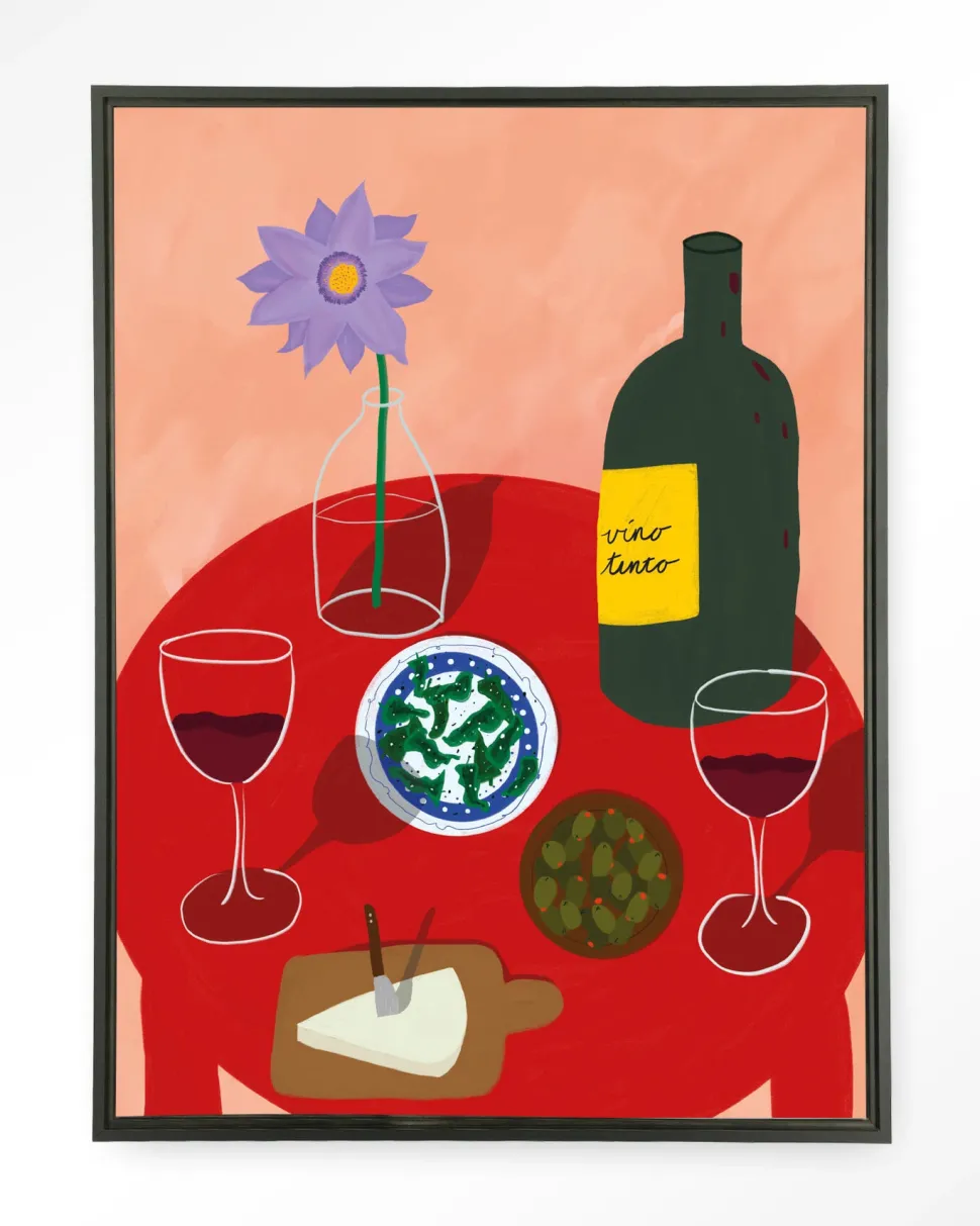 Wandkleed Tinto Evening in maat en frame naar keuze