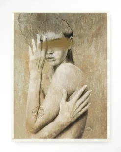 Wandkleed Touching Me in maat en frame naar keuze