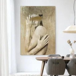 Wandkleed Touching Me in maat en frame naar keuze