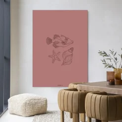 Wandkleed Tres Pisces in maat en frame naar keuze