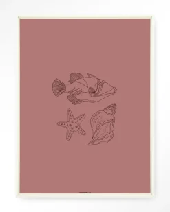 Wandkleed Tres Pisces in maat en frame naar keuze