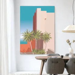 Wandkleed Tropical Place in maat en frame naar keuze