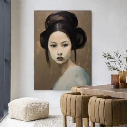 Wandkleed Tsuru in maat en frame naar keuze