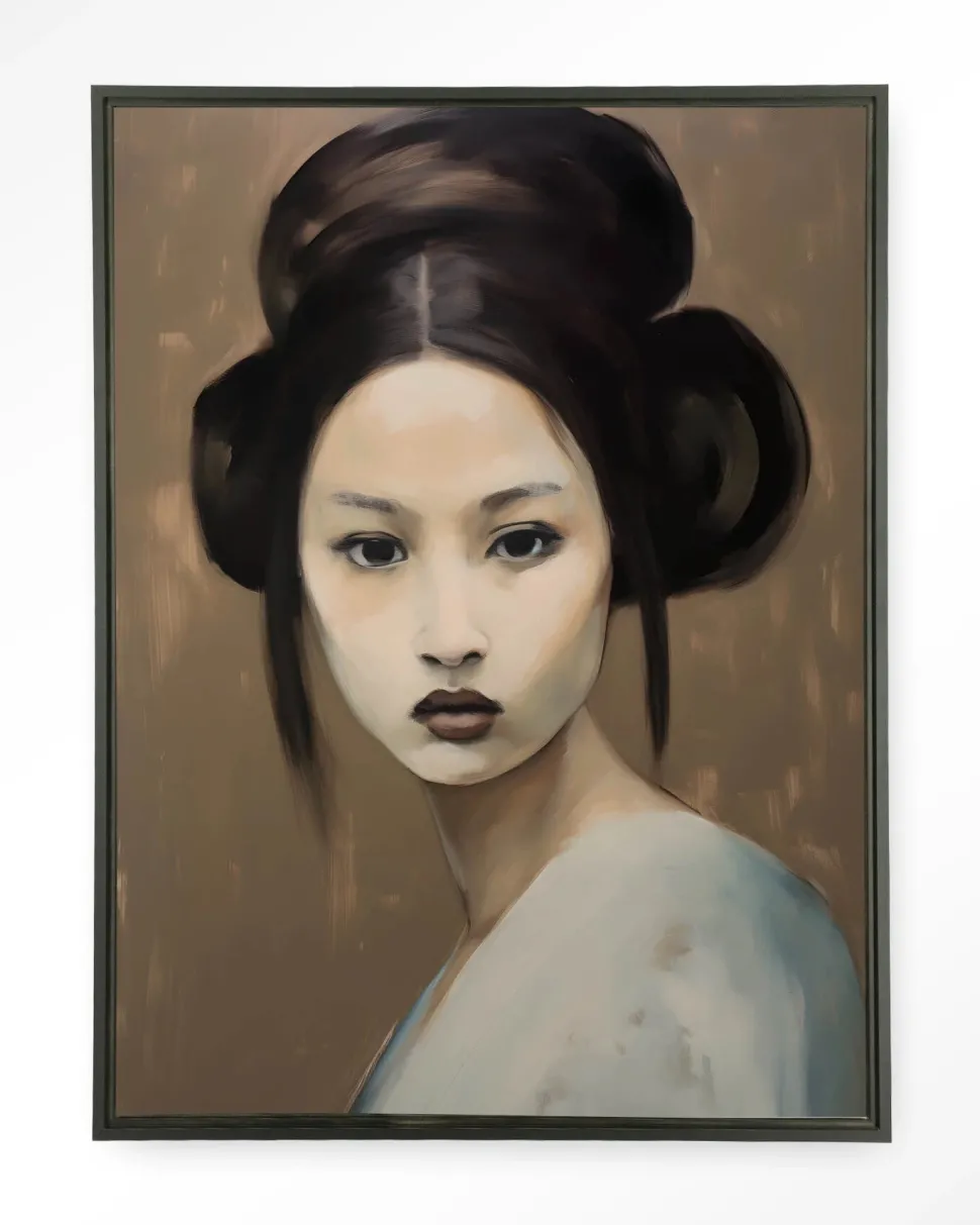 Wandkleed Tsuru in maat en frame naar keuze