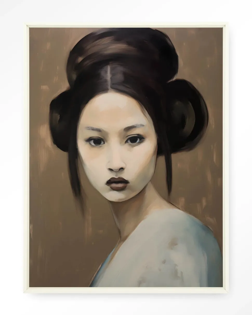 Wandkleed Tsuru in maat en frame naar keuze