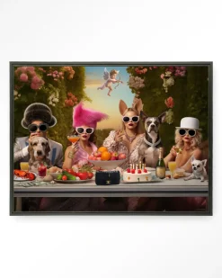 Wandkleed Uptown Table in maat en frame naar keuze